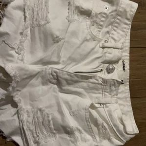 white jean shorts 2/$25